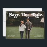 Retro Typography Photo Save the Date Invitation<br><div class="desc">Retro Typography Photo Save the Date Invitation</div>