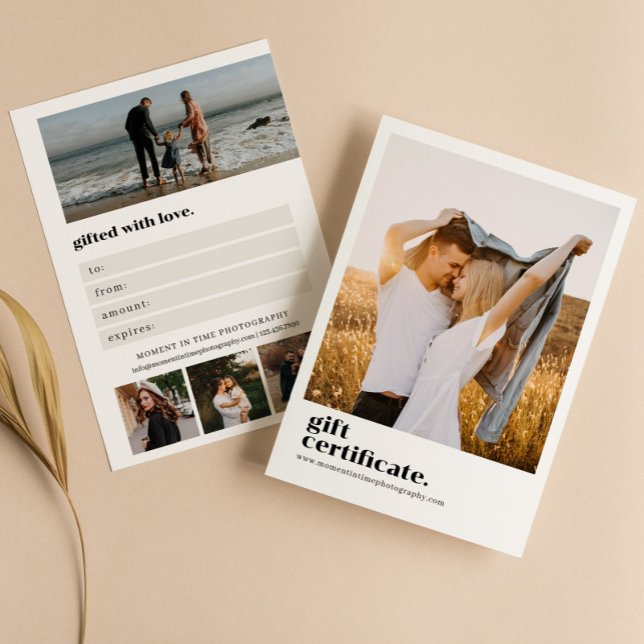 Retro Typography Photography Gift Certificate (Creator Uploaded)