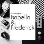 Retro Typography Wedding Invitation<br><div class="desc">The effect of this design depends on the length of your names. Select "Click to customize further" at the bottom of the "Personalize this template" to get the look you want. Have fun creating. You are the designer!</div>