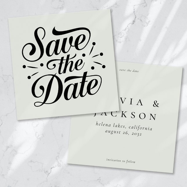 Retro Typography Wedding Save The Date (Creator Uploaded)
