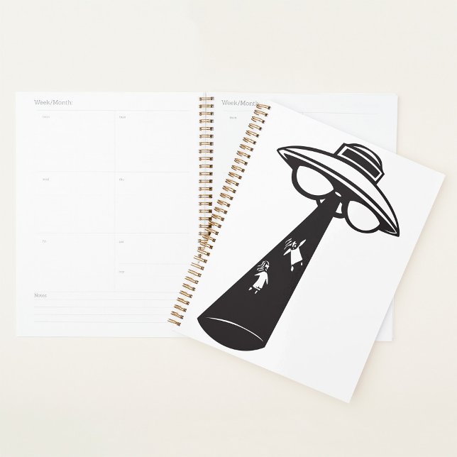 Retro UFO Abduction Graphic Alien Sci-Fi  Planner (Creator Uploaded)