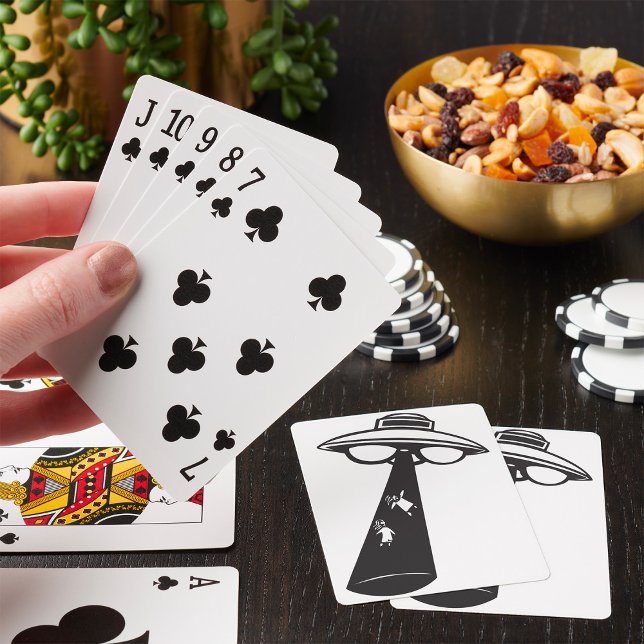 Retro UFO Abduction Graphic Alien Sci-Fi  Poker Cards (Creator Uploaded)