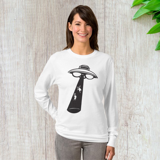 Retro UFO Abduction Graphic Alien Sci-Fi  T-Shirt (Creator Uploaded)