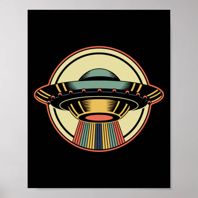 Retro UFO Alien Poster | Zazzle