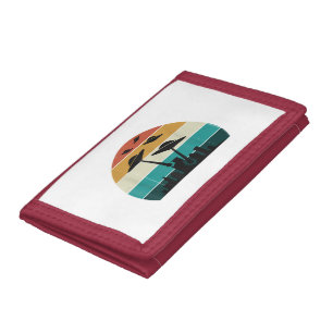 Retro UFO Attack Sunset - Cool Vintage Flying Sauc Tri-fold Wallet