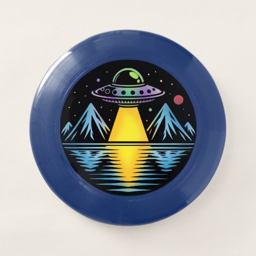 Retro UFO in the Mountains Reflecting in the Water Wham_O Frisbee
