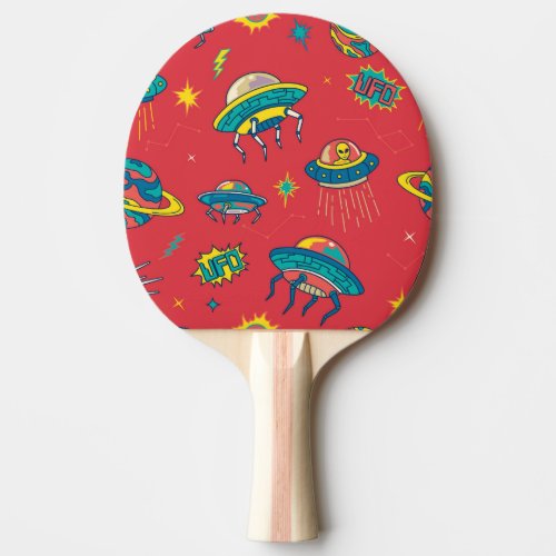 Retro UFO Space Invaders Ping Pong Paddle