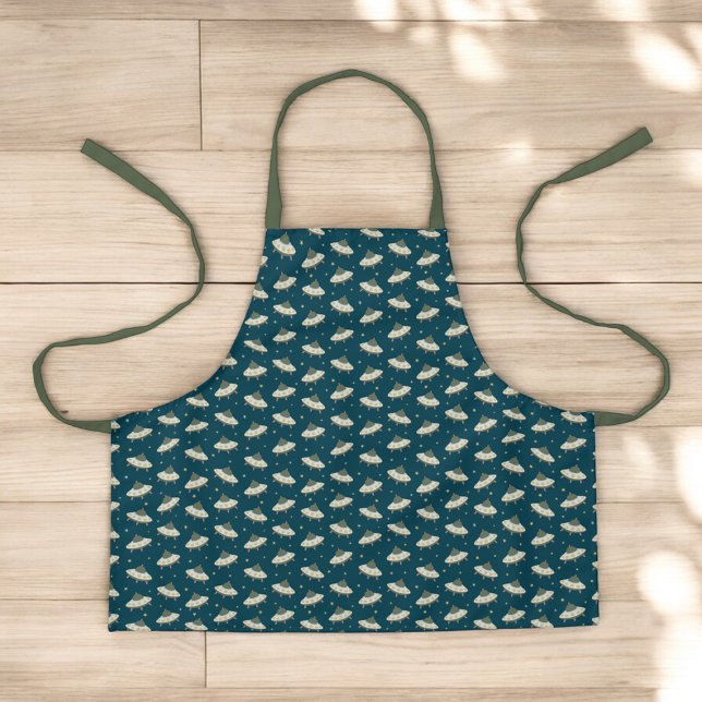 Retro UFO Spaceship Kids Space Adventure Apron (Creator Uploaded)