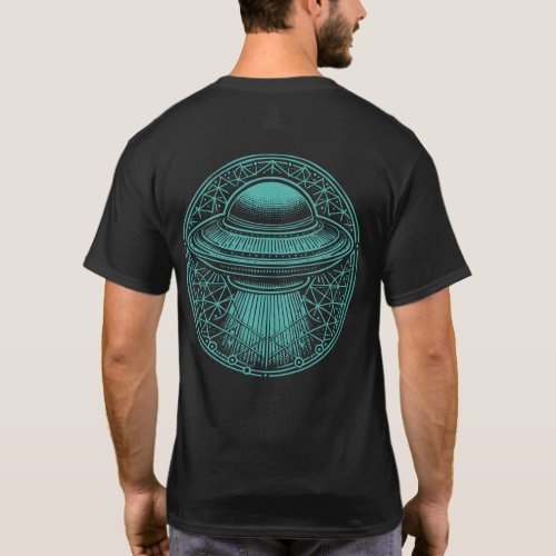 retro UFO Spaceship T_Shirt