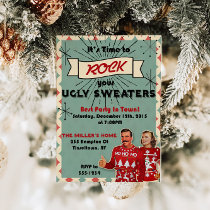 Retro Ugly Sweater Christmas Party Invitation