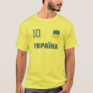 Retro Ukraine Soccer Jersey Ukrainian Number 10 T-Shirt
