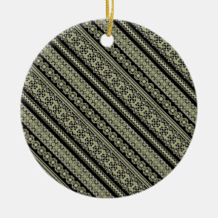 Retro ukrainian pattern ceramic ornament
