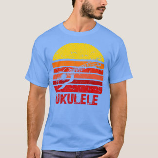Retro Ukulele Sun Silhouette T-Shirt