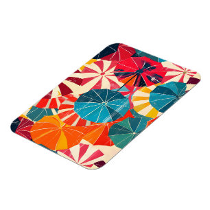 Retro Umbrella Rainy Day Pop Art Magnet