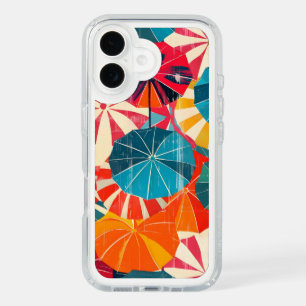 Retro Umbrella Rainy Day Pop Art iPhone 16 Case