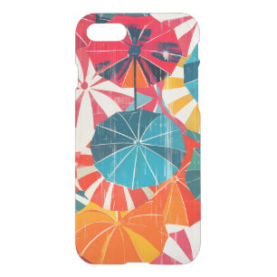 Retro Umbrella Rainy Day Pop Art iPhone SE/8/7 Case