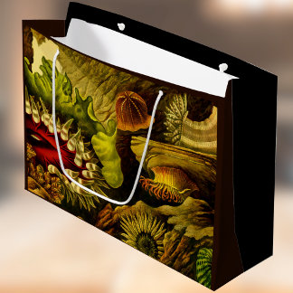 Retro Undersea Life Sea Anemones & Coral Ocean Large Gift Bag