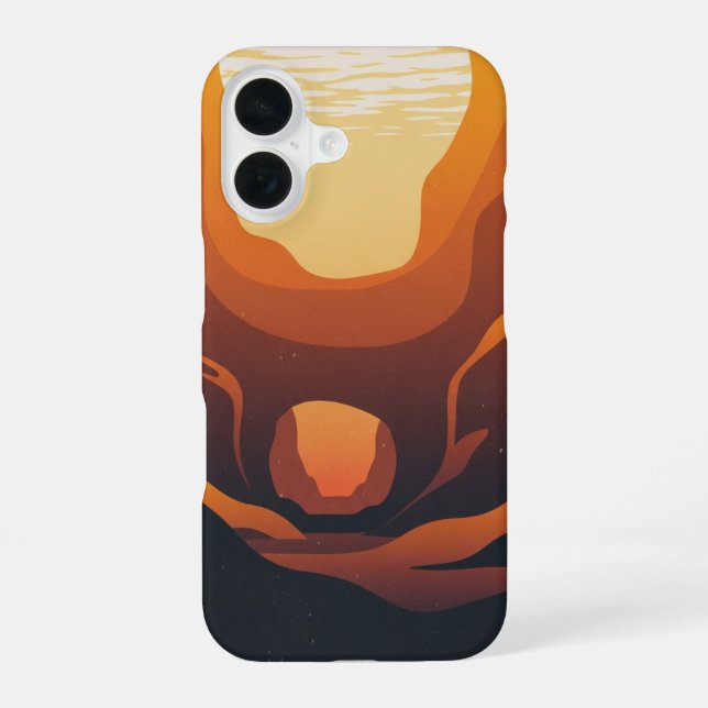 Retro Underwater Cave iPhone Case (Back)