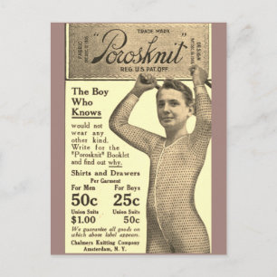 Retro Underwear Advertising Postcard