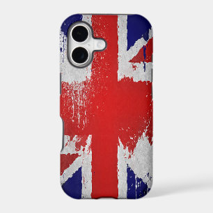 Retro Union Jack iPhone Case, Vintage British Flag 17 Case