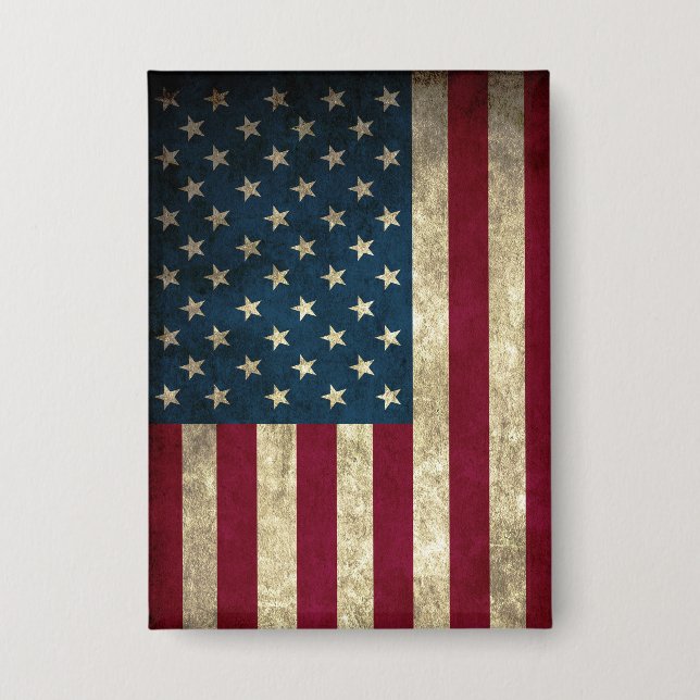 Retro United States Flag  Button (Front)