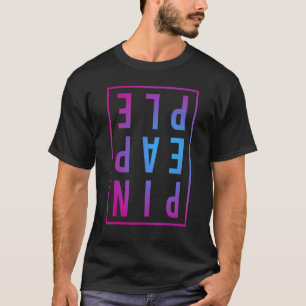Retro Upside Down Pineapple Swinger Pastel Text Gr T-Shirt