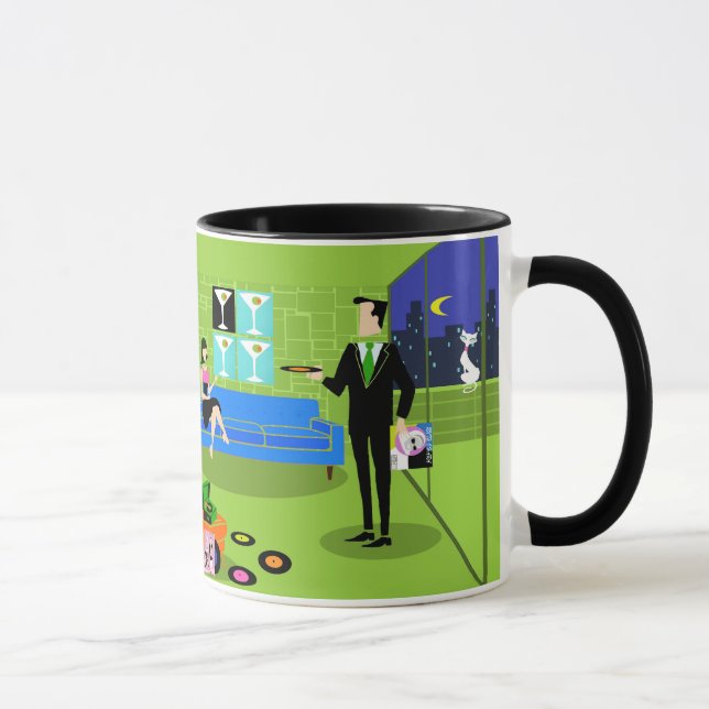 Retro Urban Cartoon Couple Mug (Right)