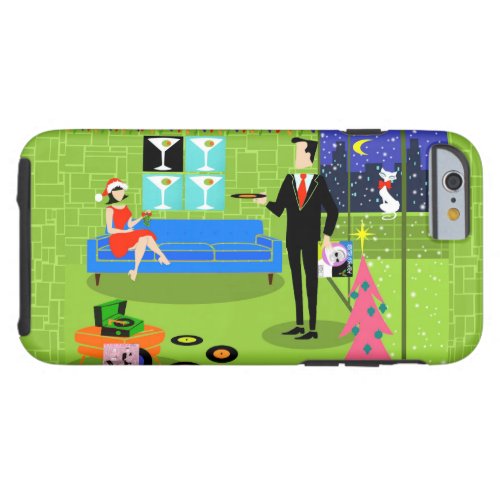 Retro Urban Christmas Couple iPhone 6 Case