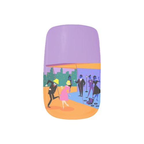 Retro Urban Rooftop Minx Nail Art Decals