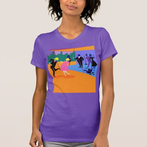 Retro Urban Rooftop Party T_Shirt
