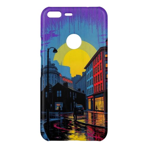 Retro Urban Sunset Cityscape Google Pixel XL Case