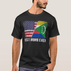 Retro Us Comoros Flag Best Mimi Ever Mother's Day T-Shirt
