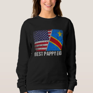Retro Us Congo Flag Best Pappy Ever Father's Day Sweatshirt