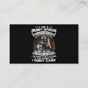 Retro US Flag Veteran Day Dont Mess With My Flag P Business Card