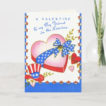 Retro Us Military Valentine's Day Card by golden_oldies at Zazzle