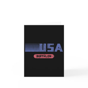 Retro Usa 2022 Team American Biathlon Vintage  Card