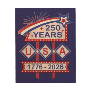 Retro USA 250th Anniversary Marquee Sign 1776-2026