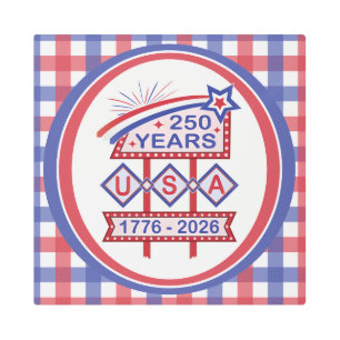 Retro USA 250th Anniversary Marquee Sign 1776-2026