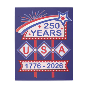 Retro USA 250th Anniversary Marquee Sign 1776-2026