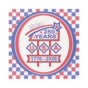 Retro USA 250th Anniversary Marquee Sign 1776-2026