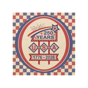 Retro USA 250th Anniversary Marquee Sign 1776-2026