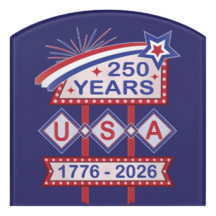 Retro USA 250th Anniversary Marquee Sign 1776-2026