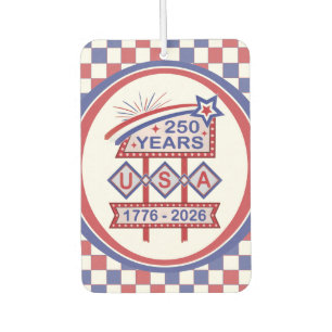 Retro USA 250th Anniversary Marquee Sign 1776-2026 Air Freshener