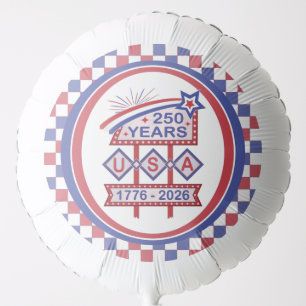 Retro USA 250th Anniversary Marquee Sign 1776-2026 Balloon