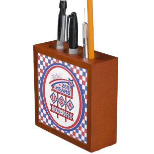 Retro USA 250th Anniversary Marquee Sign 1776-2026 Desk Organizer