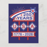 Retro USA 250th Anniversary Marquee Sign 1776-2026