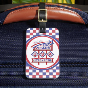 Retro USA 250th Anniversary Marquee Sign 1776-2026 Luggage Tag