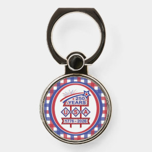 Retro USA 250th Anniversary Marquee Sign 1776-2026 Phone Ring Stand