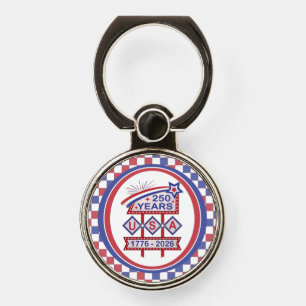 Retro USA 250th Anniversary Marquee Sign 1776-2026 Phone Ring Stand