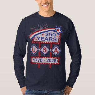 Retro USA 250th Anniversary Marquee Sign 1776-2026 T-Shirt